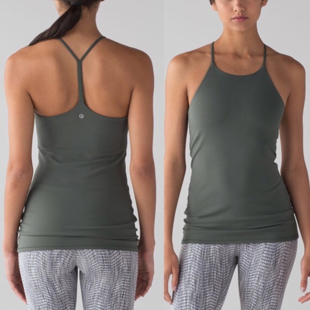 Lululemon Olive Green Power Y Tank
